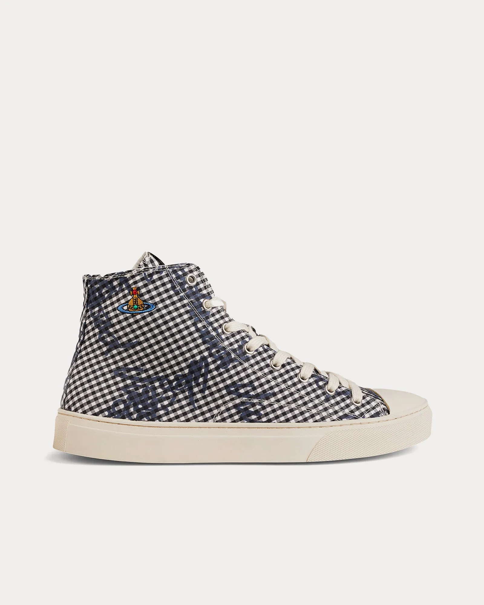 Plimsoll Gingham / VW Black High Top Sneakers