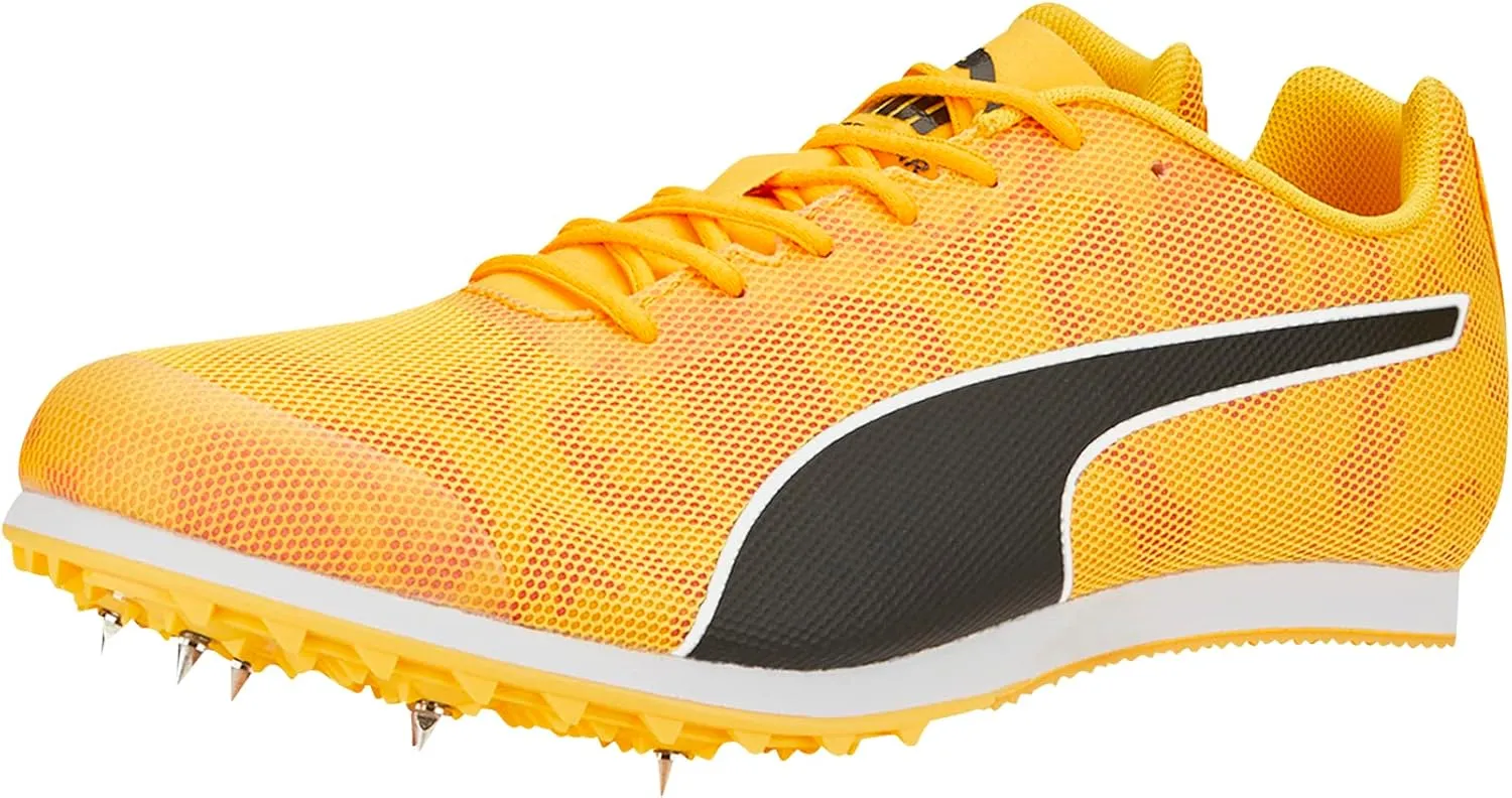 PUMA Men's Evospeed Star 8 Track and Field Shoes, Sun Stream-Sunset Glow-Black, 9