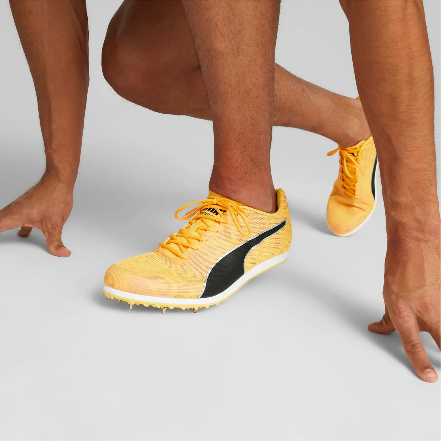PUMA Men's Evospeed Star 8 Track and Field Shoes, Sun Stream-Sunset Glow-Black, 9