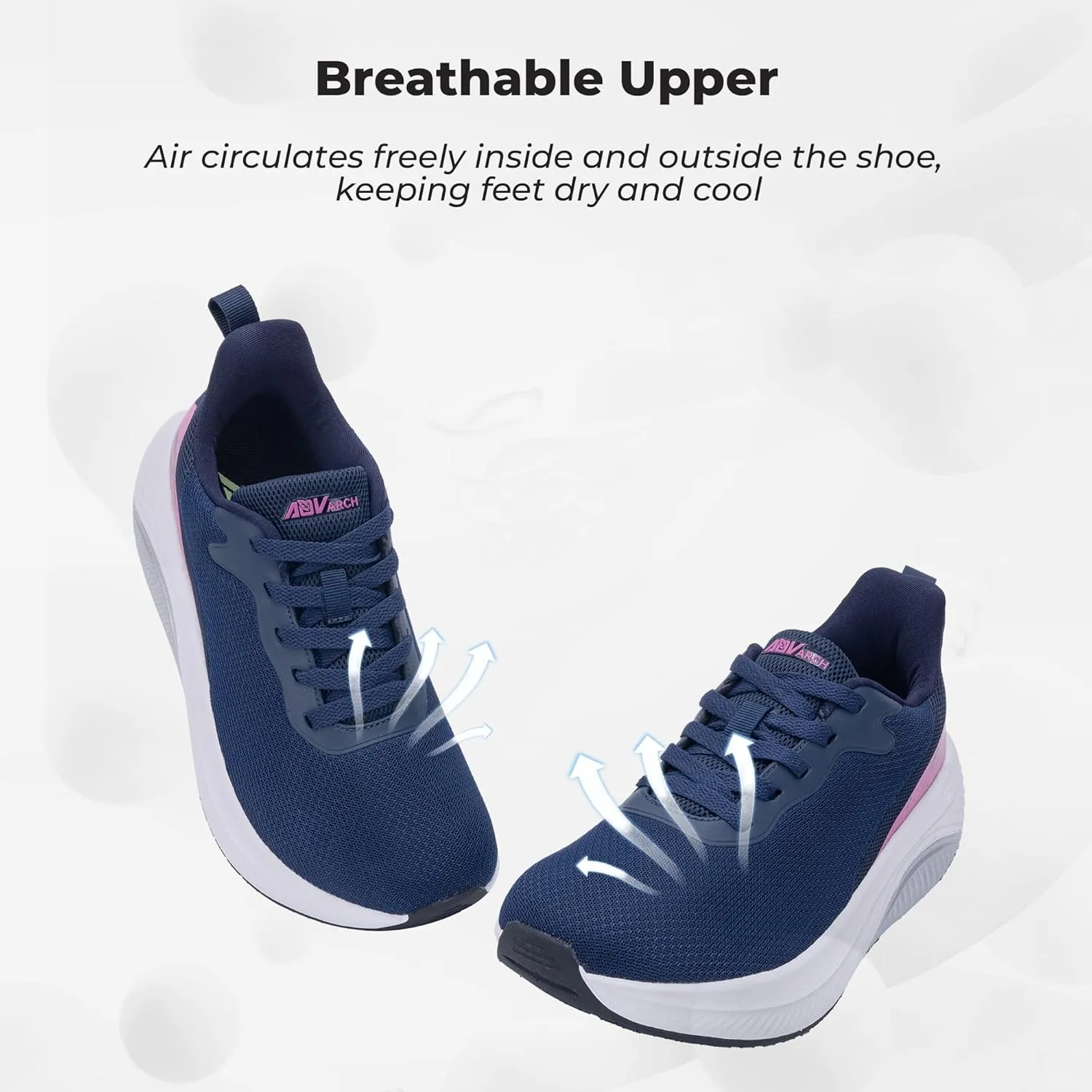 QAUPPE Wide Toe Box Shoes Women Arch Support Walking Sneakers Tennis Sneakers Orthotic Plantar Fasciitis Shoes US 6-11