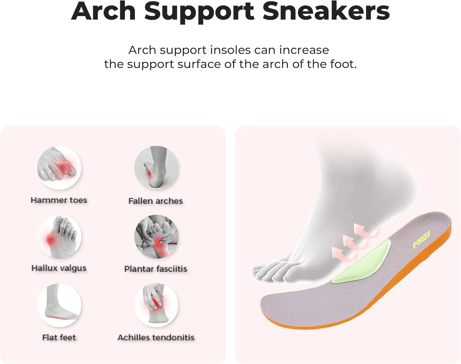 QAUPPE Wide Toe Box Shoes Women Arch Support Walking Sneakers Tennis Sneakers Orthotic Plantar Fasciitis Shoes US 6-11