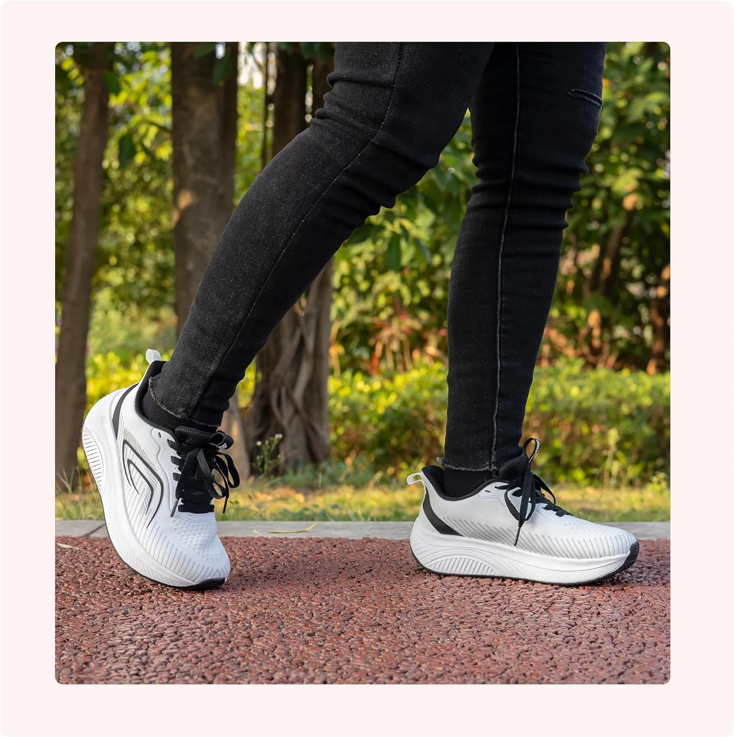 QAUPPE Wide Toe Box Shoes Women Arch Support Walking Sneakers Tennis Sneakers Orthotic Plantar Fasciitis Shoes US 6-11