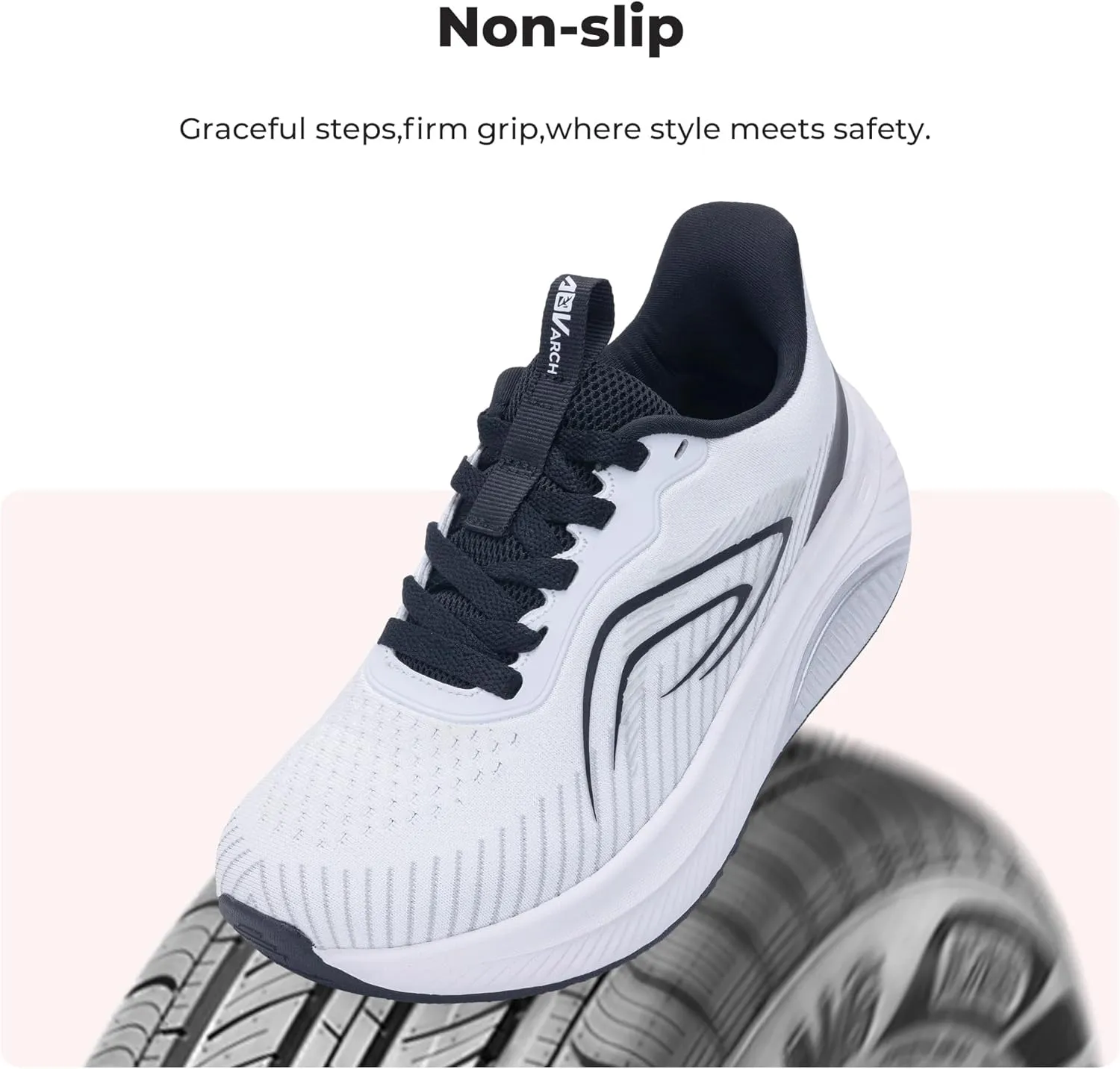 QAUPPE Wide Toe Box Shoes Women Arch Support Walking Sneakers Tennis Sneakers Orthotic Plantar Fasciitis Shoes US 6-11