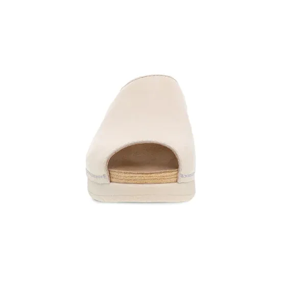 Ravyn Mule Peep-Toe Slide in Ivory