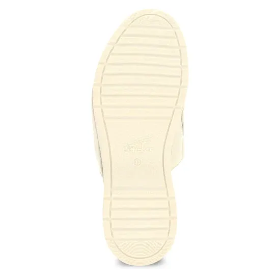 Ravyn Mule Peep-Toe Slide in Ivory