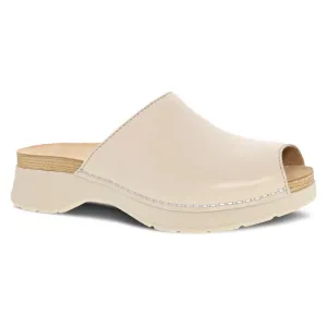 Ravyn Mule Peep-Toe Slide in Ivory