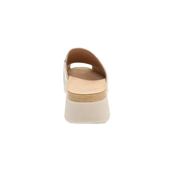 Ravyn Mule Peep-Toe Slide in Ivory