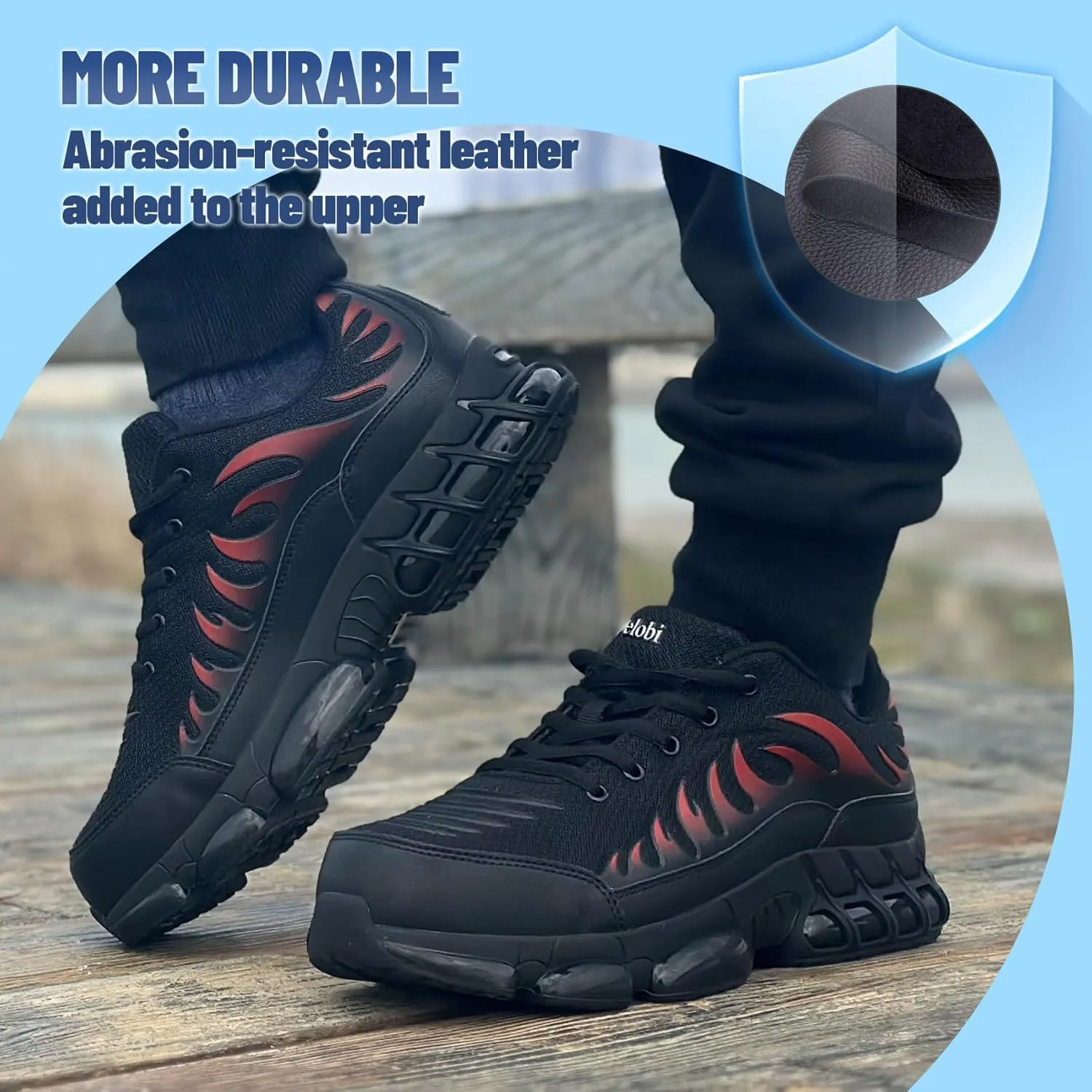 Steel Toe Shoes for Women Comfortable Non Slip Safety Work Shoes Air Cushion Sneakers Indestructible Industrial Construction Footwear