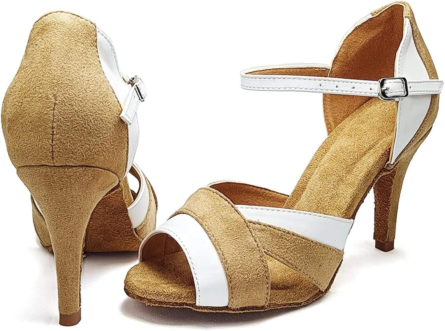 SWDZM Latin Dance Shoes Women Heels Tango Salsa Ballroom Shoes Comfortable Professional Dance Shoes