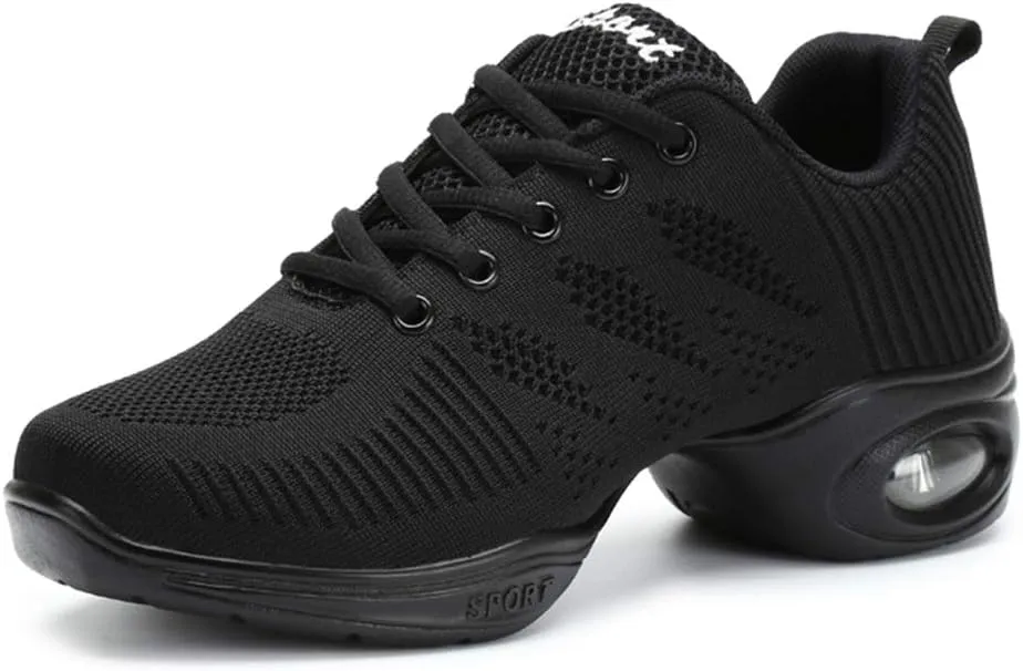SWDZM Women's Dance Shoes,Breathable Fashion Sneakers,Split-Sole Dance Jazz Shoes,Mesh Outdoor Shoes J706 876