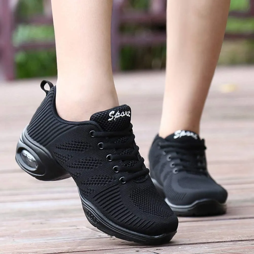 SWDZM Women's Dance Shoes,Breathable Fashion Sneakers,Split-Sole Dance Jazz Shoes,Mesh Outdoor Shoes J706 876