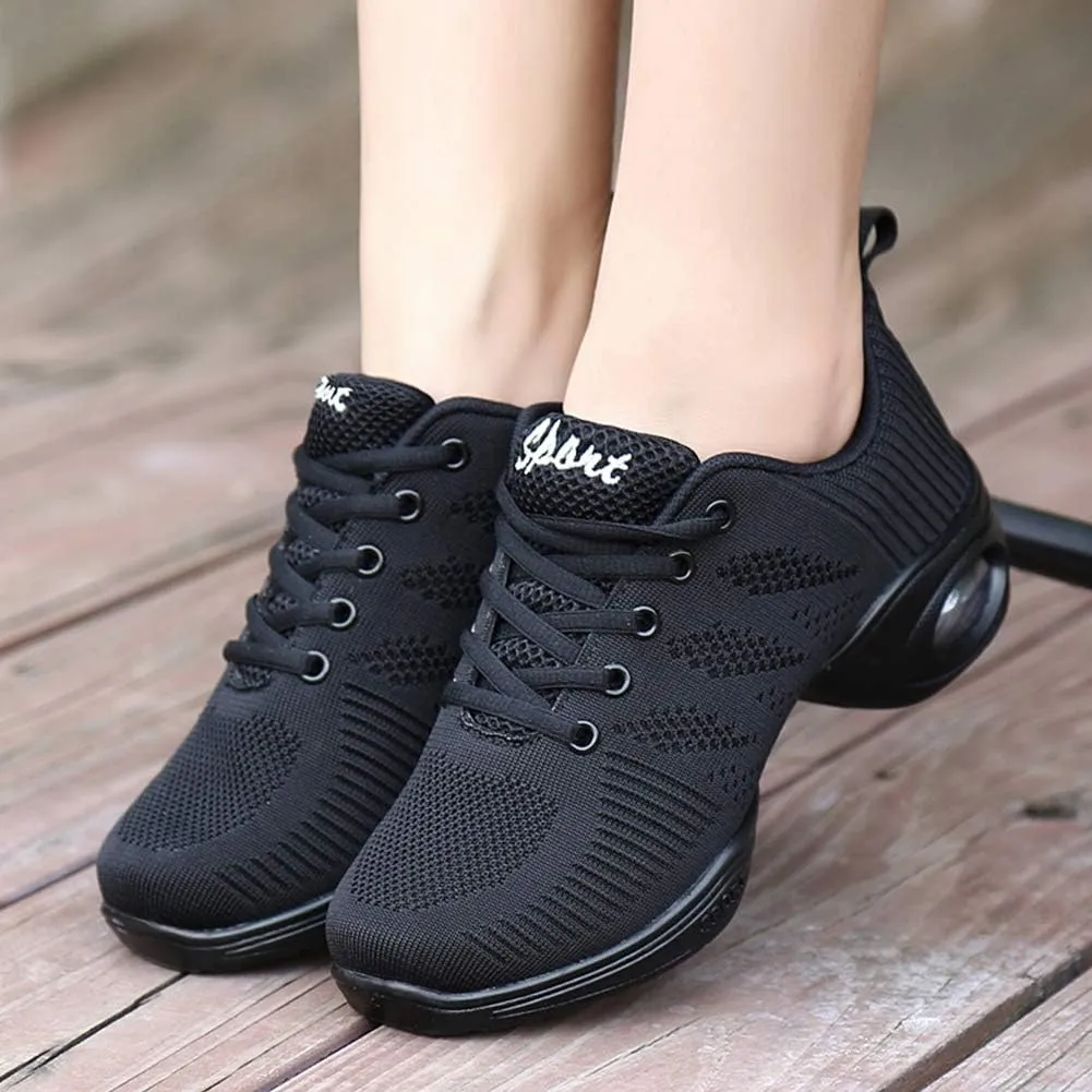 SWDZM Women's Dance Shoes,Breathable Fashion Sneakers,Split-Sole Dance Jazz Shoes,Mesh Outdoor Shoes J706 876