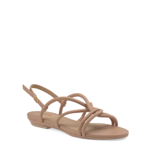 The Capri - Latte Vegan Leather Flat