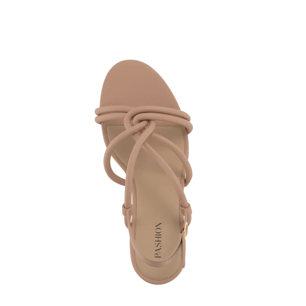 The Capri - Latte Vegan Leather Flat