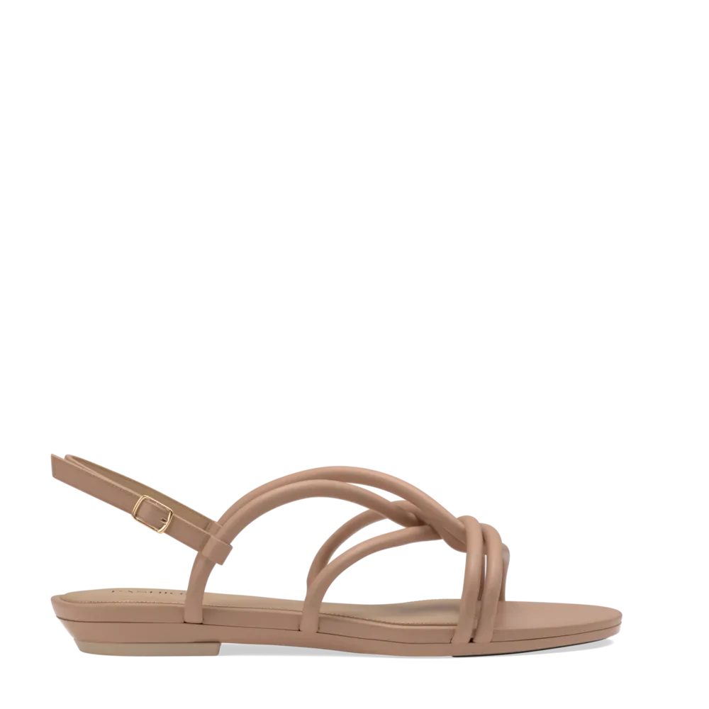 The Capri - Latte Vegan Leather Flat