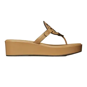 Tory Burch - Miller Wedge Sandal - Ginger Shortbread