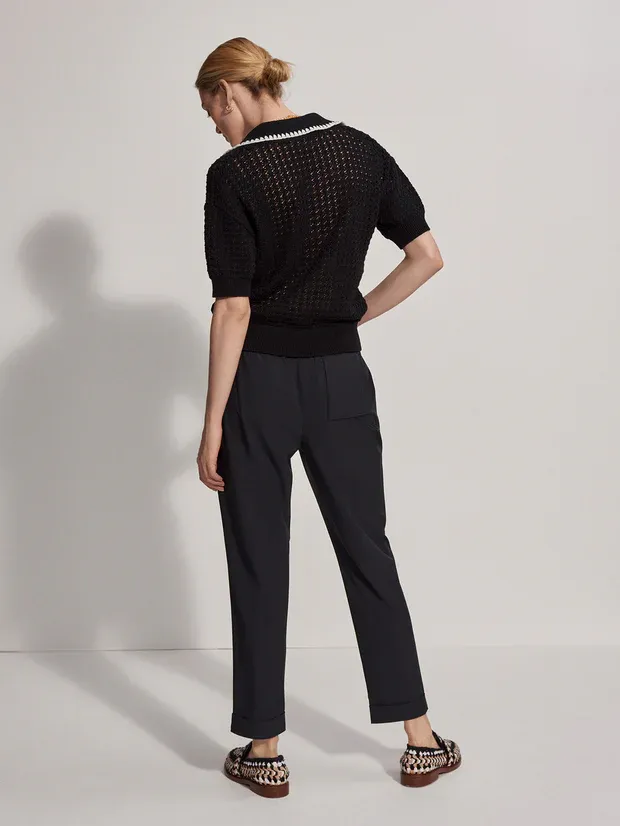 Varley Monte Knit Polo - Black