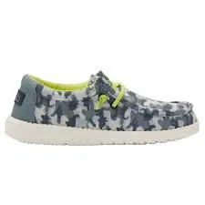 Wally Youth Blue Camodino - Select Size - Hey Dudes - Boys