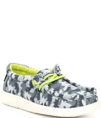 Wally Youth Blue Camodino - Select Size - Hey Dudes - Boys