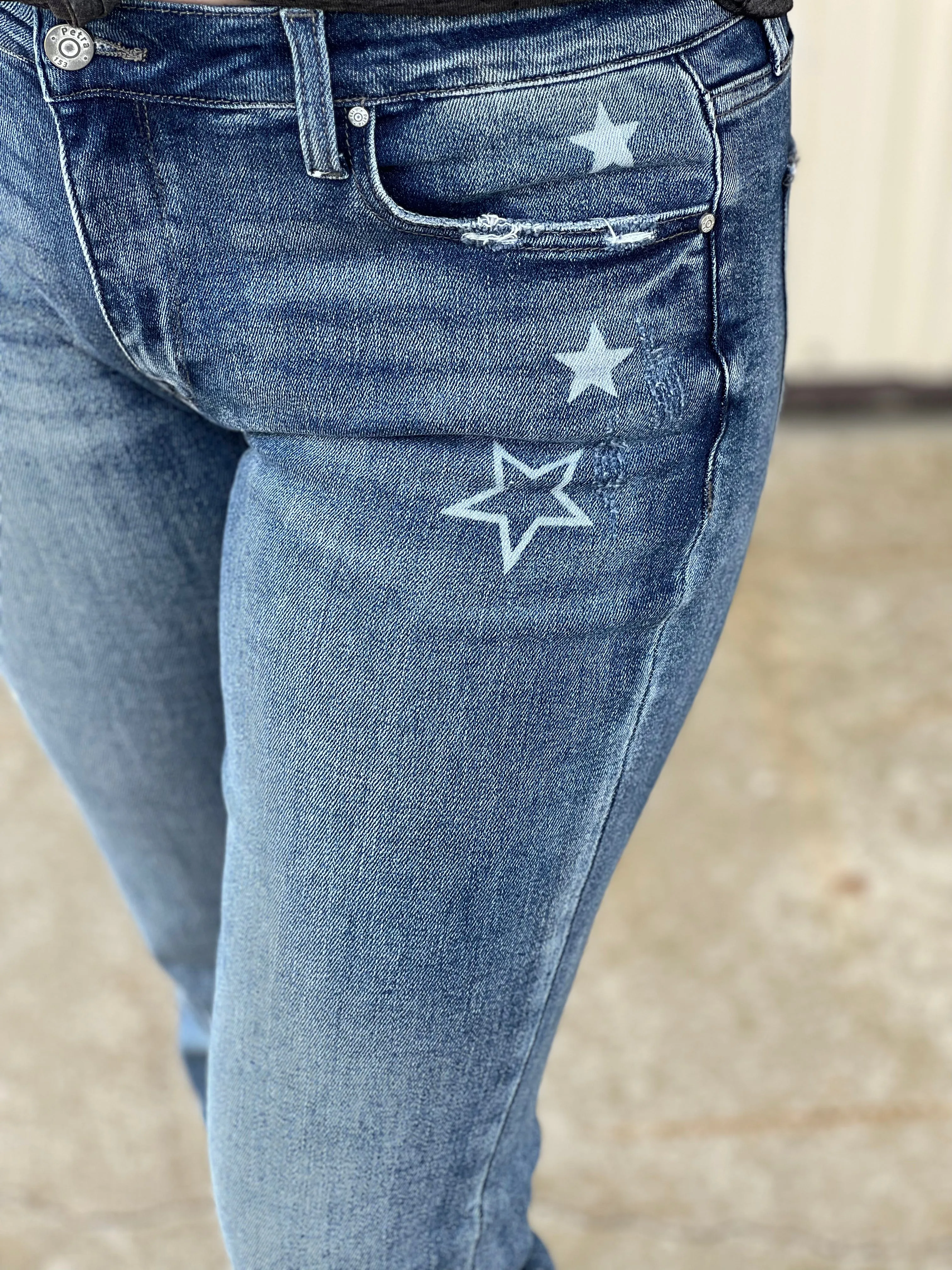 When The Stars Go Slim Straight Jeans By Petra FINAL SALE
