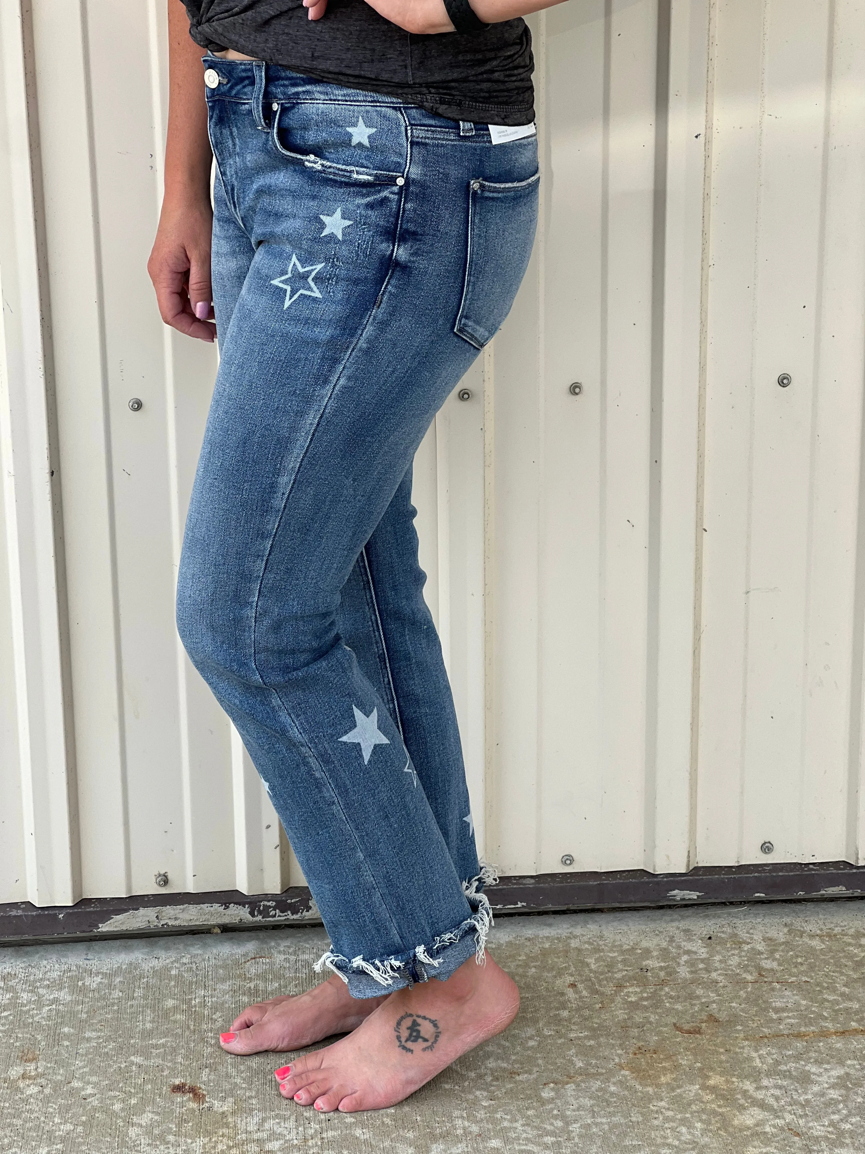 When The Stars Go Slim Straight Jeans By Petra FINAL SALE