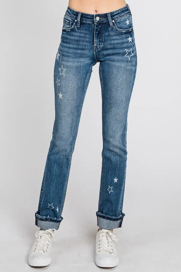 When The Stars Go Slim Straight Jeans By Petra FINAL SALE