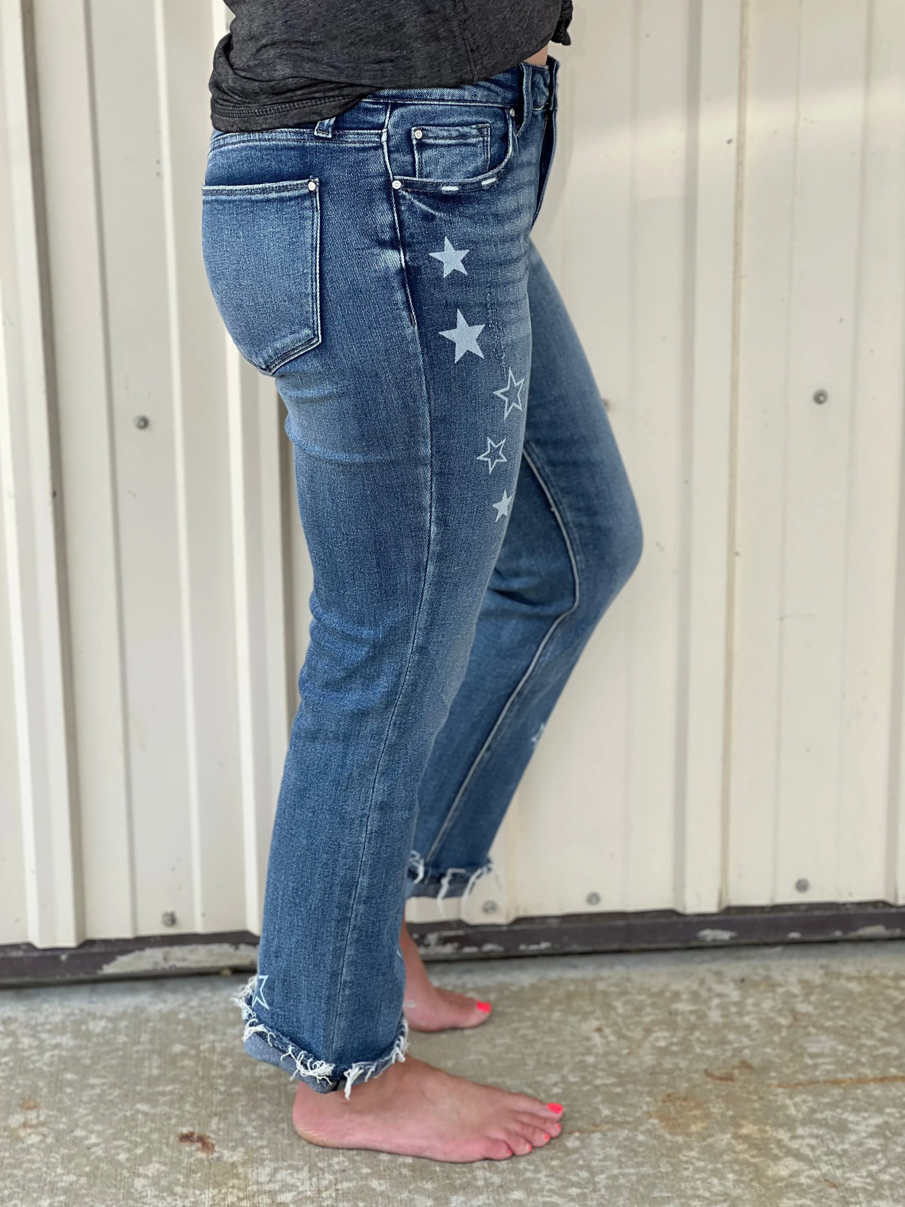 When The Stars Go Slim Straight Jeans By Petra FINAL SALE