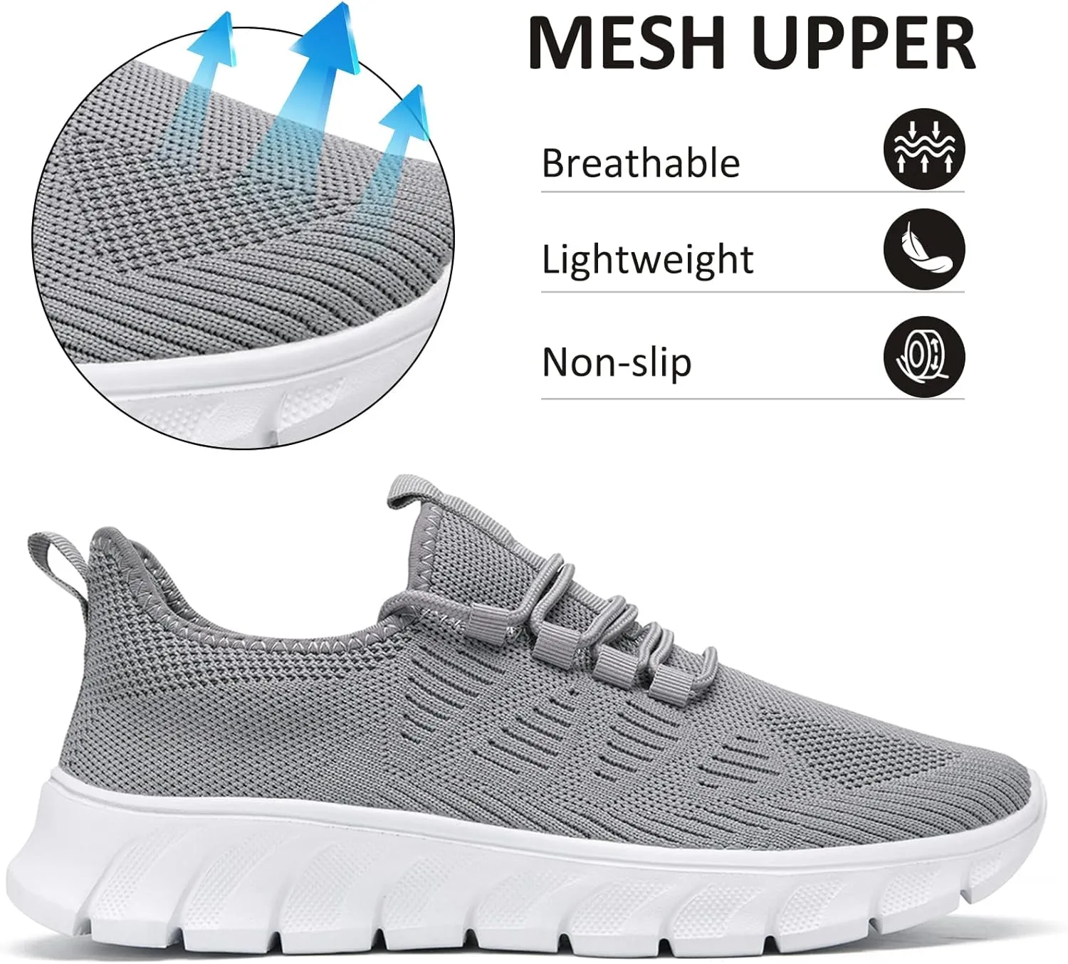 Women Running Shoes Tennis Walking Sneakers Lightweight Slip On Workout Gym Shoes