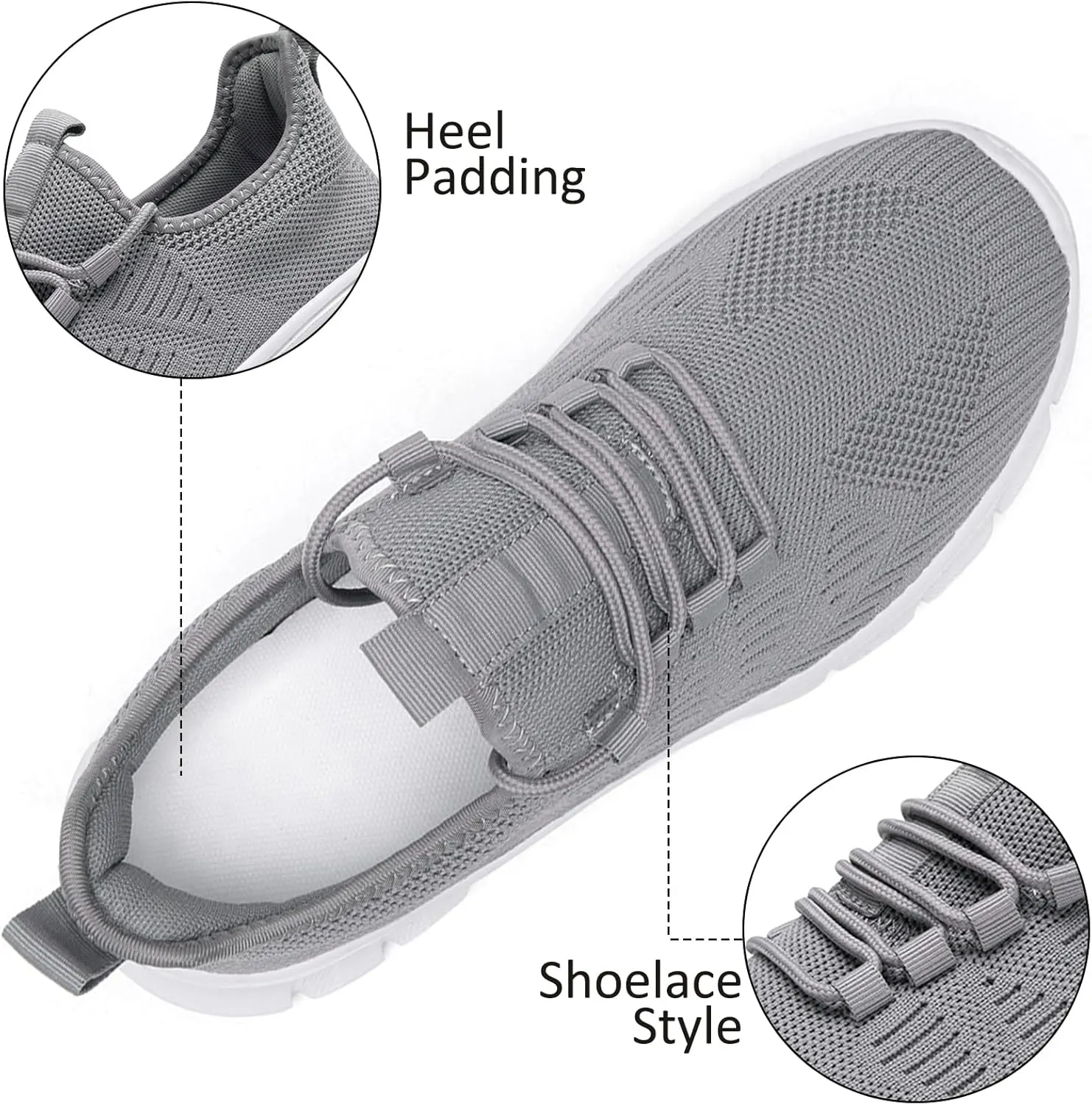 Women Running Shoes Tennis Walking Sneakers Lightweight Slip On Workout Gym Shoes