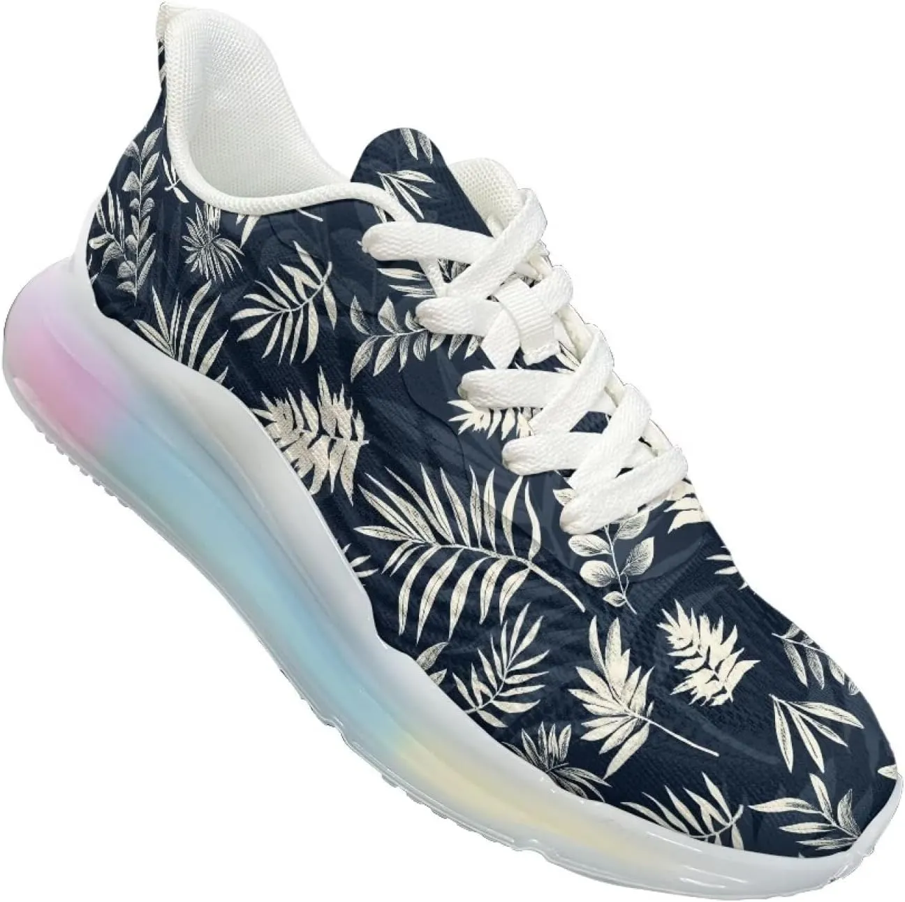 Womens Lightweight Running Walking Shoes Lace Up Breathable Air Cushion Non Slip Workout Sneakers SizeUS 6-11