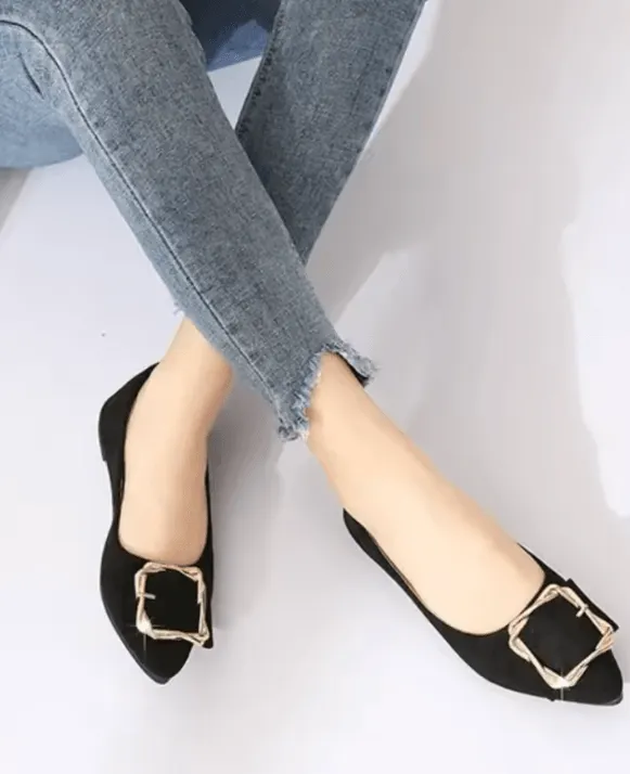 Women’s Pointed Shallow Flats - Luxury Elegant Pumps & Casual Moccasins