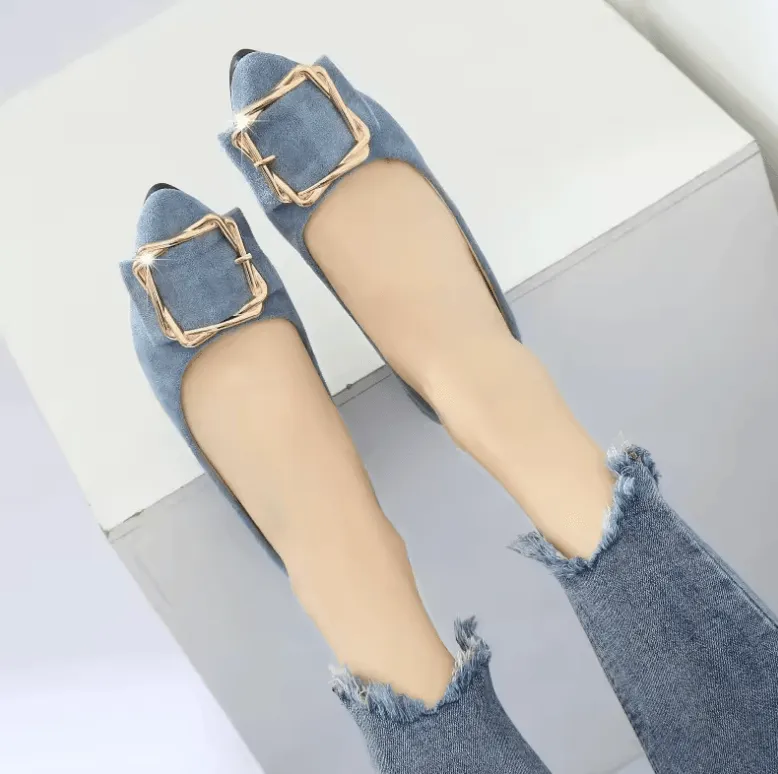 Women’s Pointed Shallow Flats - Luxury Elegant Pumps & Casual Moccasins