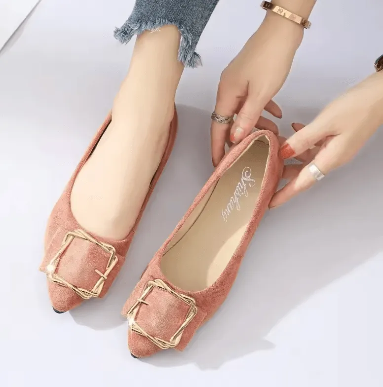 Women’s Pointed Shallow Flats - Luxury Elegant Pumps & Casual Moccasins