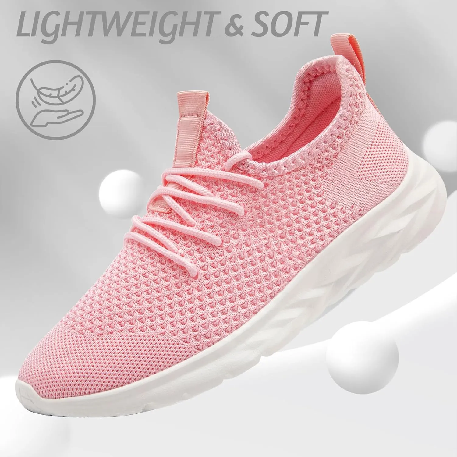 Womens Running Shoes Lightweight Tennis Shoes Slip On Walking Shoes Breathable Sneakers for Gym Travel Work