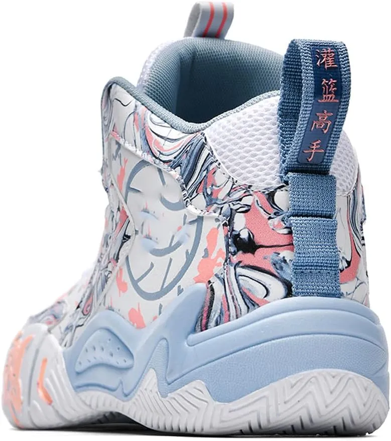 YAXE Unisex High Top Basketball Shoes Lightweight Comfortable Non Slip Fashion Running Sneakers