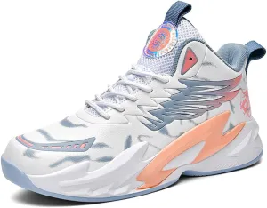 YAXE Unisex High Top Basketball Shoes Lightweight Comfortable Non Slip Fashion Running Sneakers