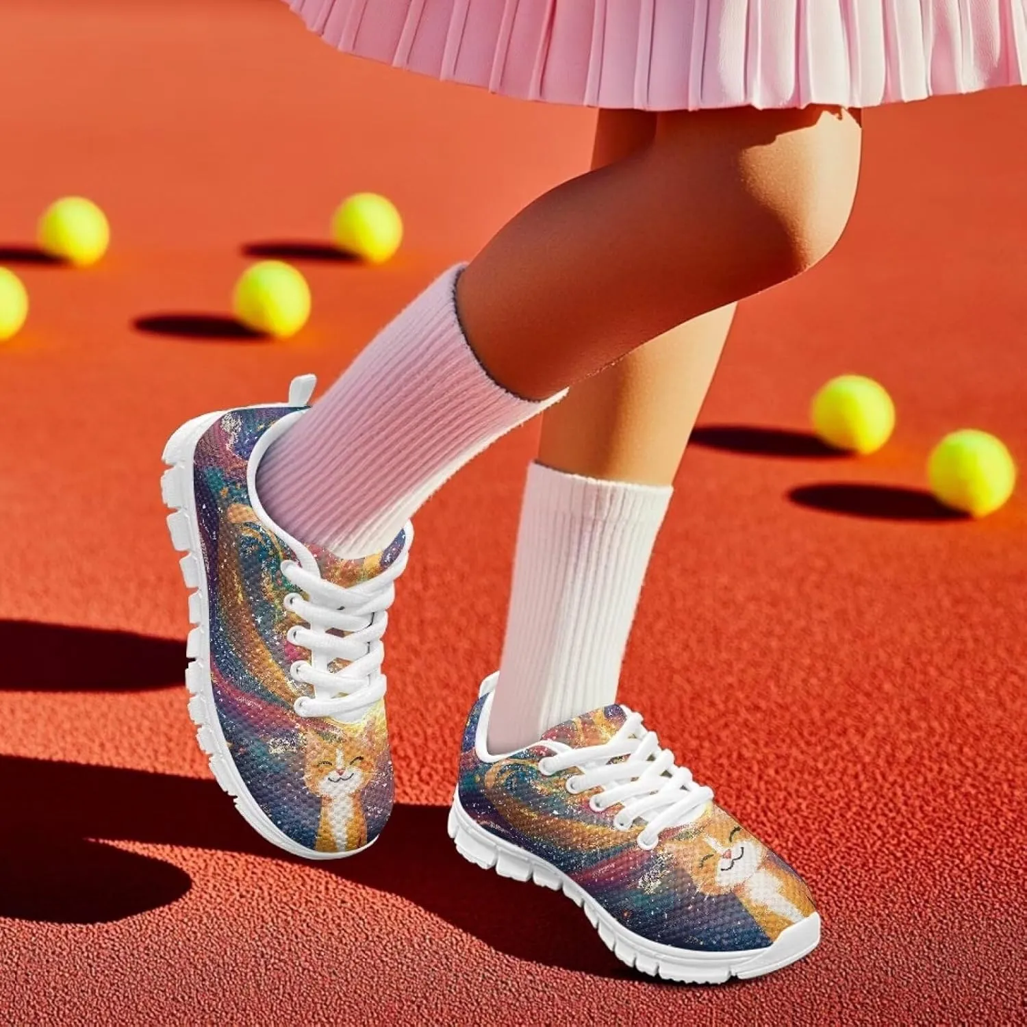 Yzaoxia Kids Tennis Shoes Lightweight Comfortable Kids Shoes Girls Boys Breathable Casual Shoes